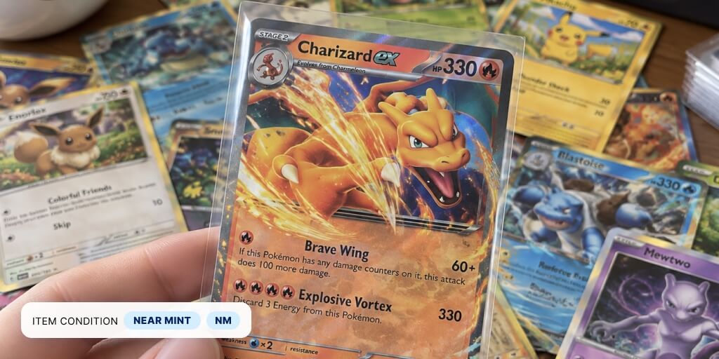 A close up shot of a collectible card.