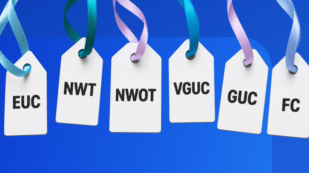 A visual representation of item condition tags.